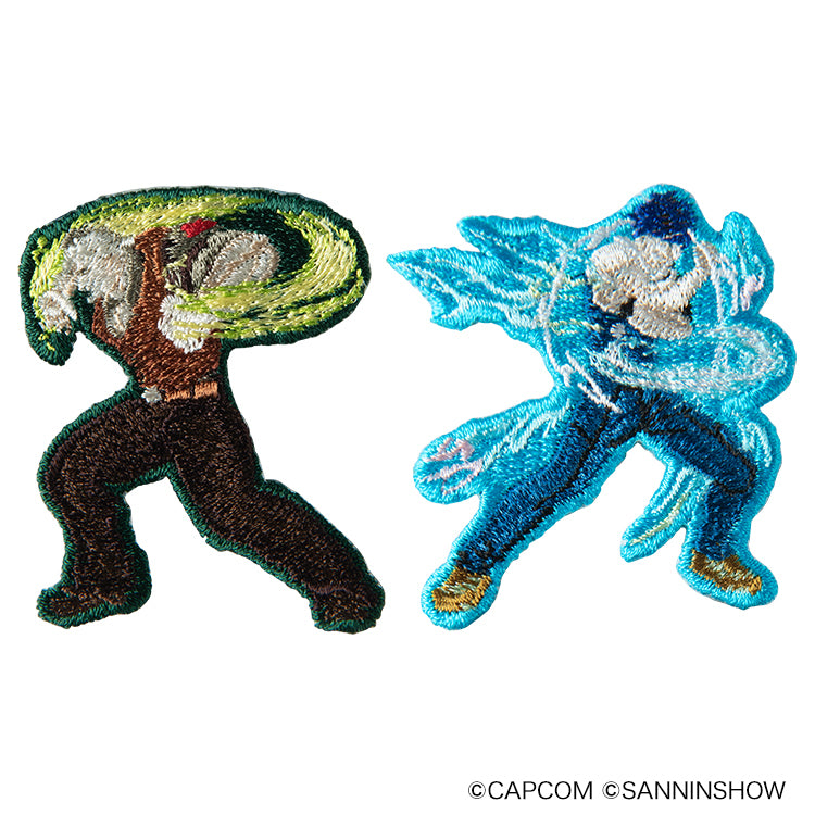 【予約受付中】ドンピシャ×ガイル 刺繍ステッカー (ドンピシャ×ガイル ソニックブーム) 2個セット thumbnail 1