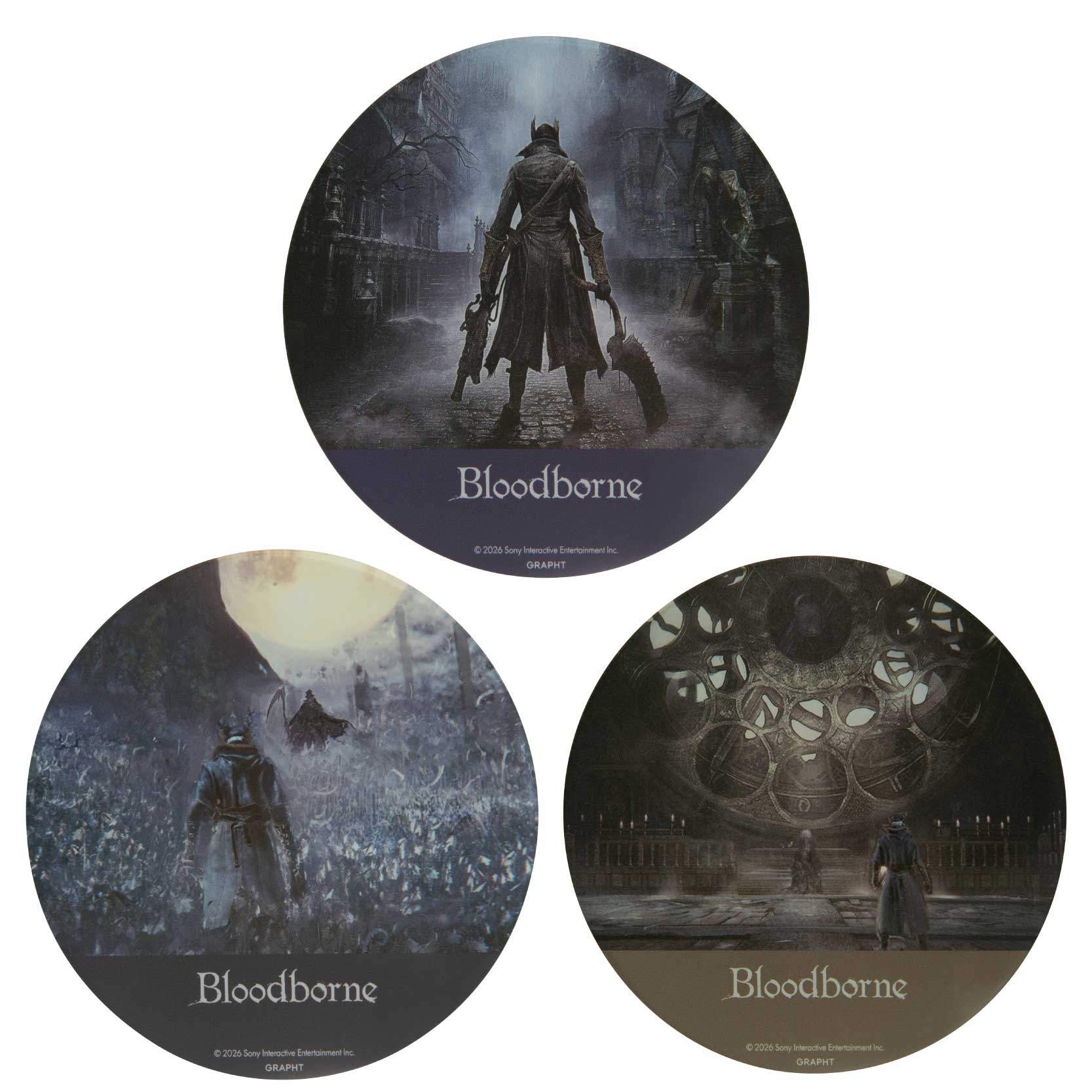 【予約受付中】Bloodborne アクリルコースター (Bloodborne キービジュアル/時計塔/狩人の夢・花畑) thumbnail 1