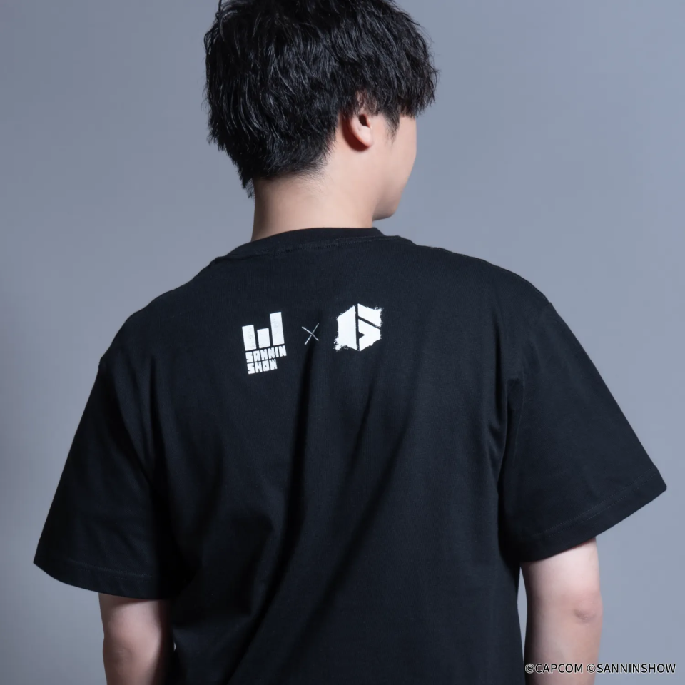 【予約受付中】ドンピシャ×ガイル 刺繍Tシャツ (ドンピシャ×ガイル Ver.0) ブラック thumbnail 3