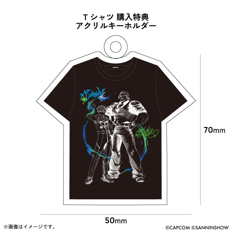 【予約受付中】ドンピシャ×ガイル 刺繍Tシャツ (ドンピシャ×ガイル Ver.0) ブラック thumbnail 7