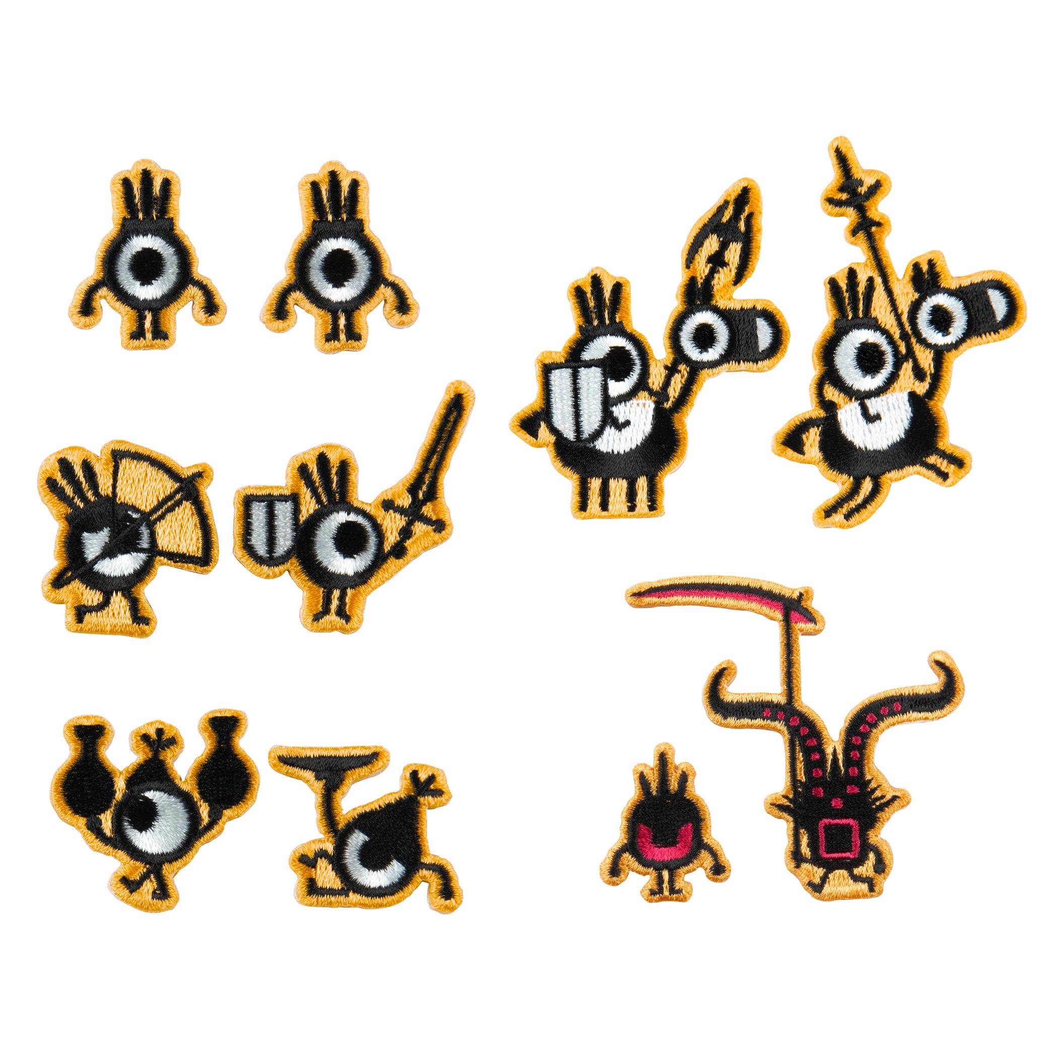 【予約受付中】PATAPON 刺繍ステッカー (PATAPON きばポンセット/ゆみポン&たてポン/パタポンセット/村人セット/ジゴトン&ゴーン) thumbnail 1