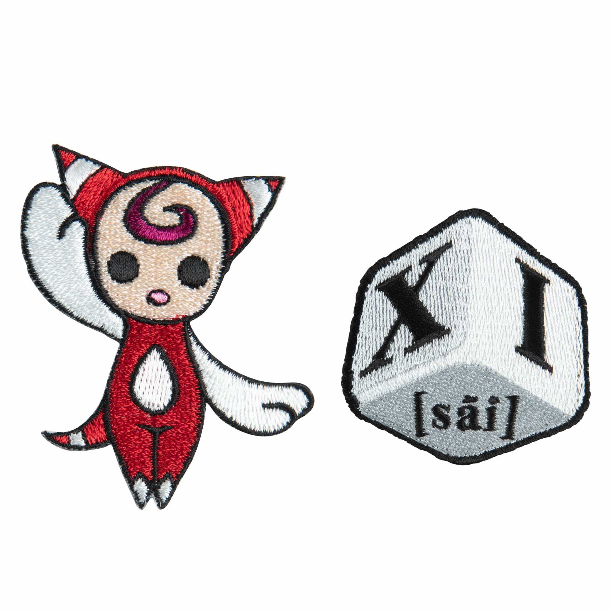 XI [sái] 刺繍ステッカー (XI [sái] タイトルロゴ/AQUIちゃん) thumbnail 1